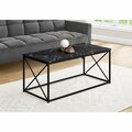 Daphnes Dinnette 40 in. Coffee Table Black Marble - Black Metal DA3070868